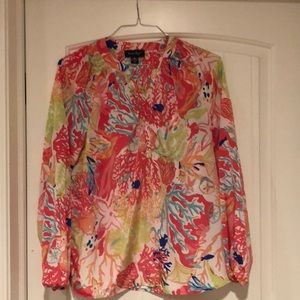 Beautiful coral,pink tunic blouse!